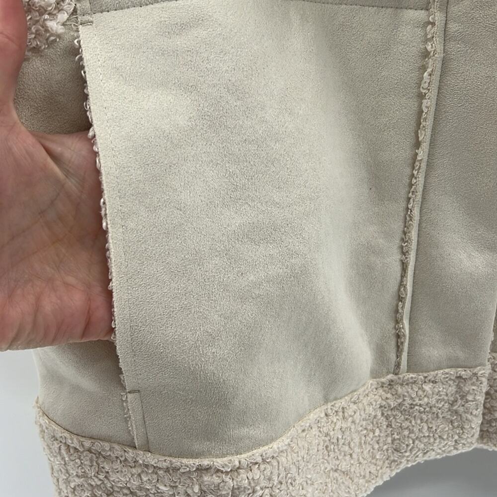 Marine Layer Women's Quebec Sherpa Vest - Natural - Medium - New with tags - Picture 4 of 6